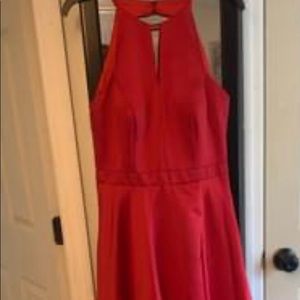 Red party dress